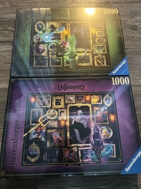 Ravensburger Villainous 1000-Piece Puzzle Duo — Purple and Green Artwork